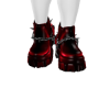 RED Goth Shiny Boots