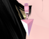 [3D]Pink Pyramid Earring