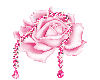 pink flower with glitter