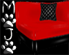(MOJO) Red/BlackPVC Seat