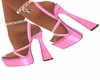 Pink Lock Heels