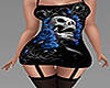 Blue Skull/Rose Dress