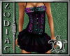 Purple teal corset dress