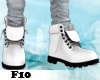 F} white boots