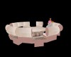 Pink Round Couch /Glass