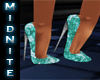 (M) Teal Sequin Shoes
