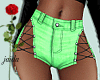 Lace-up Shorts - Lime
