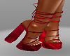 red sandal saten