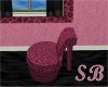 Pink Leopard Shoe Chair
