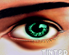 [T] green eyes.