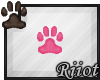 !R; Paw Sticker Pink