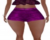 purple frill shorts