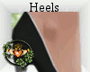 Silver Black Heels