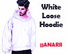 White Loose Hoodie GLM