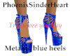 Metallic blue heels