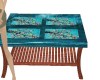 Wood and Teal Table