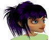 Black an purple ponytail