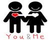 U and Me Sticker couple