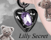 bb heart earring purple