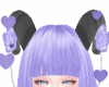 Purple Floating Hearts