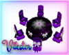 v Purple wedding tables