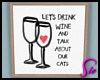 Wine and Cats Art