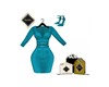 ZEFFAR DRESS AQUA RLL