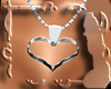 Heart necklace silver