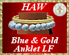 Blue and Gold Anklet (L)
