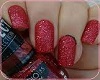 Glitter Red Nails
