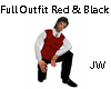 JW FullOutfit Red & Blac