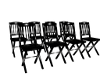 8pc Black Folding Chairs