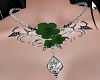 Necklace green rose–an