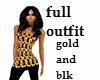full outfit blk and gold