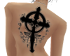 skulls + cross tattoo