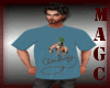 Drk teal cowboy tshirt