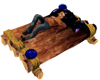 floating log raft,