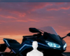 Blue motorcycle bg
