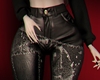 M. Ripped Leather Pants