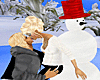 Christmas Snowman & Kiss