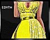 E | Floral Yellow Dress