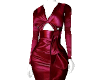 Eve Satin Burgundy Dress