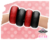 ® Black/Red Bangles L