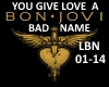 YOU GIVE LOVE A BAD NAME
