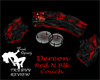 Dereon Red N Blk Couch