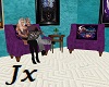 Jx Purple Cafe Chairs