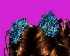 Blue Pom Poms for Hair