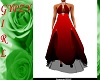 Elegant Red-Black Gown