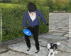HUSKY PUPPY AND FRISBEE