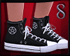 -S- Sneakers Black Goth